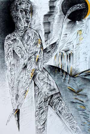 Kees Spermon - litho: Black sun - 1984 verkocht voor € 45!