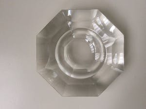 Val-Saint-Lambert - Octagonale kristallen asbak - gesigneerd kopen? Bied vanaf 20!