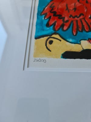 Corneille - zonder titel - gesigneerd - 200 ex - ingelijst kopen? Bied vanaf 1!