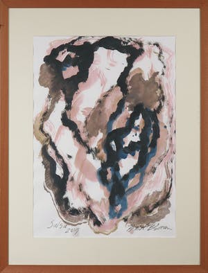 Bert Braam - Gemengde techniek op papier, Salsa - Ingelijst kopen? Bied vanaf 1!