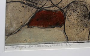 Ru van Rossem - ets: Orpheus en Euridice (Ovidius) - 1994 (groot!) kopen? Bied vanaf 160!