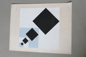 Theo van Doesburg - 4 zwarte vierkanten kopen? Bied vanaf 95!
