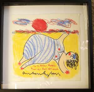 Anton Heyboer - Baddame op het strand verkocht voor € 325!