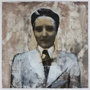 Robbert Fortgens - Uniek werk op papier in gemengde techniek, Zonder titel 3 - Ingelijst museumglas kopen? Bied vanaf 500!