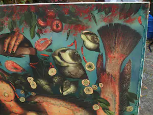 Niet of onleesbaar gesigneerd - Erotisch werk , “Zeevruchten”– GROOT – 125 x 146 cm – giclee kopen? Bied vanaf 10!