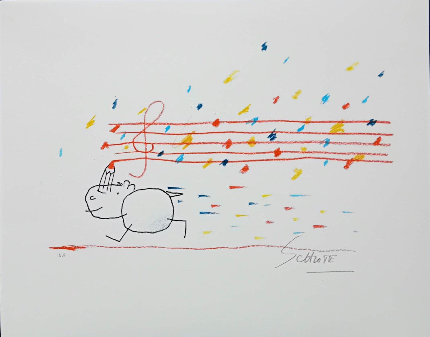 Wilhelm Schlote - Kleurenzeefdruk COMPUTERLOVE Handgesigneerd kopen? Bied vanaf 35!