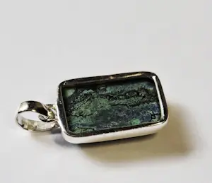 Nieuwe zilveren Natuurlijke en mooie Malachiet Azurite hanger. kopen? Bied vanaf 60!