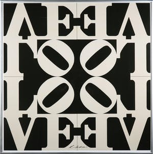 Robert Indiana - Gesigneerde druk, Love - Ingelijst kopen? Bied vanaf 1!