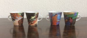 Niet of onleesbaar gesigneerd - ACHT “GAUGUIN” ESPRESSO KOPJES kopen? Bied vanaf 1!