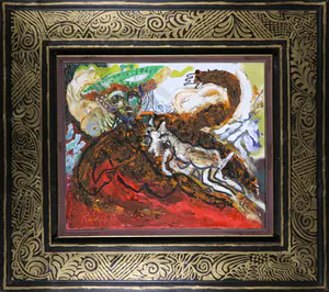 Ruud Schoemaker - Gemengde techniek op doek, Z.T. Mensfiguur - Ingelijst kopen? Bied vanaf 1!