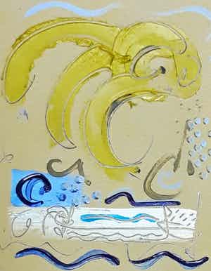 Paolo Valle - Abstract Olieverf Titel:” Cipro” verkocht voor € 100!