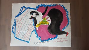 Anton Heyboer - gemengde techniek op papier, gesigneerd kopen? Bied vanaf 249!