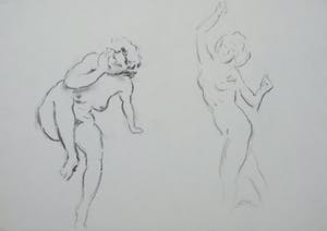 Jan Sluijters (jr.) - Tekening, Bewegend naakt kopen? Bied vanaf 1!