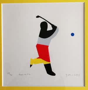 Jan Snoeck - Knee action. Golfspeler. verkocht voor € 79!