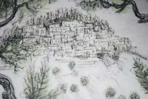 Zvi Livni - Olive tree in Galilee - kleurenlitho 1971 kopen? Bied vanaf 20!