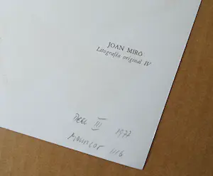 Joan Miro - Originele lithografie IV - Litografo (Band III) 1977 , Mourlot 1116 kopen? Bied vanaf 86!