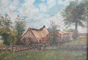 Niet of onleesbaar gesigneerd - Landschap met hut kopen? Bied vanaf 1!
