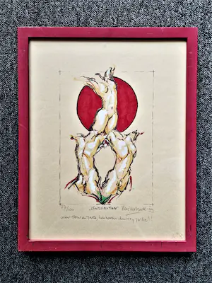 Kees Verkade - Bijzondere handgekleurde Litho "l'inspiration" met persoonlijke opdracht kopen? Bied vanaf 276!