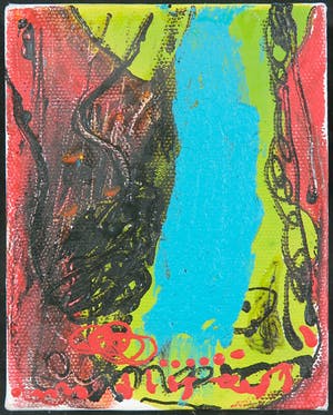 Dominique Chan - Acryl op doek, Z.T. Abstracte compositie kopen? Bied vanaf 1!