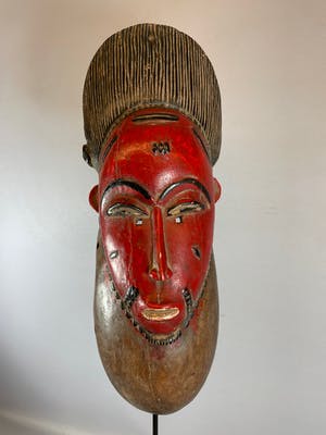 Bamun - Red Afrikaans Baule masker - Iv. Coast. kopen? Bied vanaf 65!