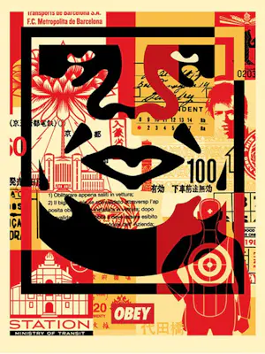 Shepard Fairey - 3-FACE COLLAGE Signed Lithograph Part 3 kaufen? Bieten Sie von 10!