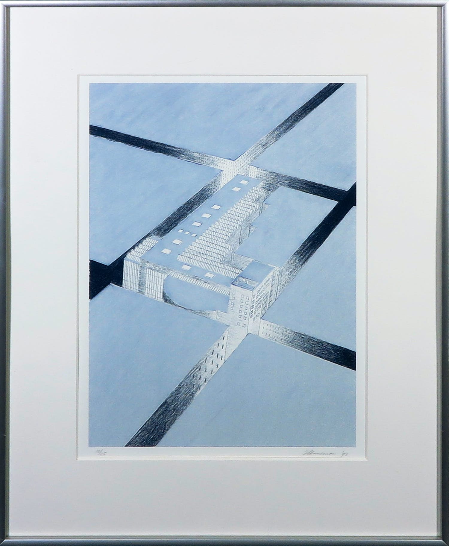 Jeroen Henneman - Litho, Zonder titel - Ingelijst verkocht voor € 150!