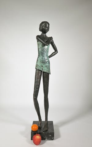 Isabel Ruys-Dudok van Heel - Bronzen beeld met tweekleurig patina, Eerste dans kopen? Bied vanaf 1300!
