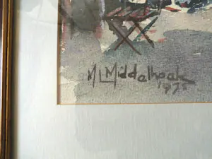 Martinus Leonardus Middelhoek - Aquarel - Stadspark rond 1910 kopen? Bied vanaf 135!