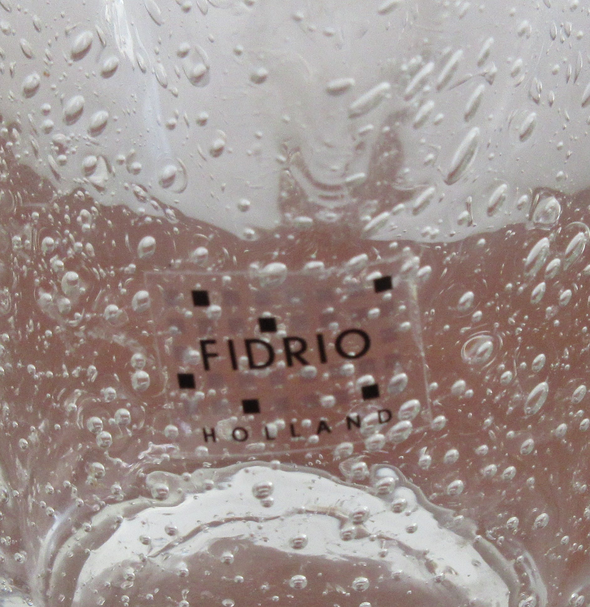 Fidrio - Blank glazen zakdoek vaasje met bubbels kopen? Bied vanaf 7!