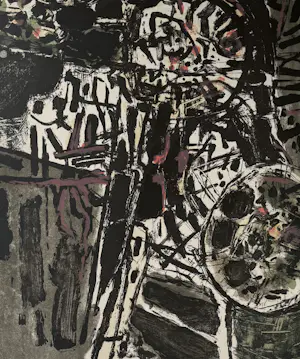 Corneille - handgesigneerde kleurenlitho | 'Arbres et rochers' | 1962 (INGELIJST) kopen? Bied vanaf 600!