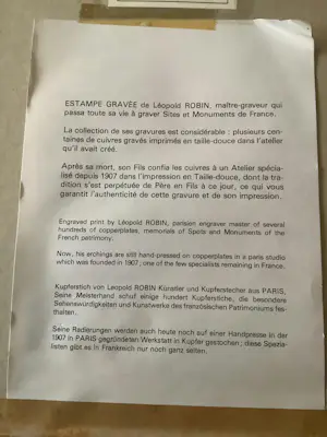 Leopold Robin - Rouen gros horloge - prachtige gravure kopen? Bied vanaf 35!