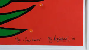 Marianne Naerebout - Zeefdruk op papier, Sea Lovers - Ingelijst (Zeer groot) kopen? Bied vanaf 85!