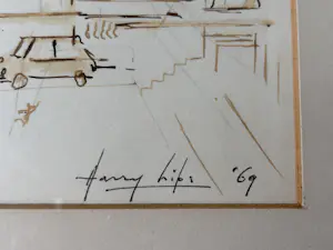 Harry Lips - Tekening stadsgezicht kopen? Bied vanaf 25!