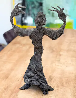 Jan Sierhuis - Bronzen sculptuur: 'Tango danseres'. kopen? Bied vanaf 1150!