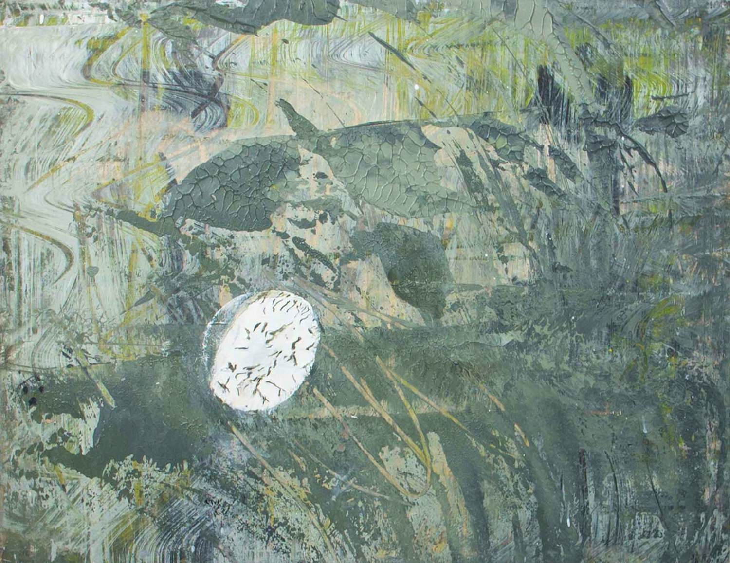 Helen Nieuwendijk - Acryl op paneel, Onderwater verkocht voor € 50!