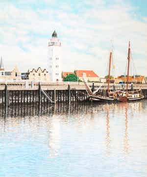 Frans Room - Vuurtoren Harlingen - kleurzeefdruk oplage 125 verkocht voor € 50!
