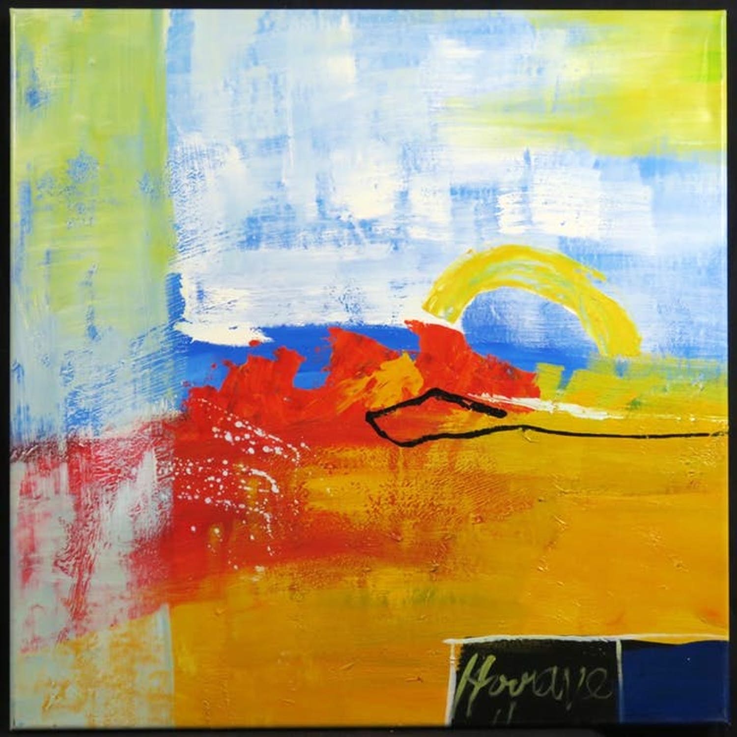 Han Teng - Acryl op doek, 2SH-09, Galerieprijs €680 kopen? Bied vanaf 39!