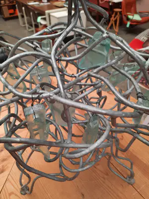 Brand van Egmond - Kandelaar gegalvaniseerd ijzer met glas kopen? Bied vanaf 200!