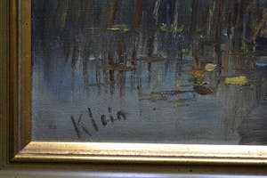 Niet of onleesbaar gesigneerd - Klein (20ste eeuw) - Hollands rivierenlandschap kopen? Bied vanaf 10!