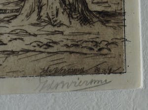 Ids Wiersma - Ingelijste ets , de ‘Professorenhuizen’ , Voorstraat , Franeker – 1934 kopen? Bied vanaf 1!