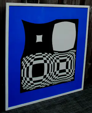 Victor Vasarely - Ingelijste zeefdruk: Japet kopen? Bied vanaf 495!