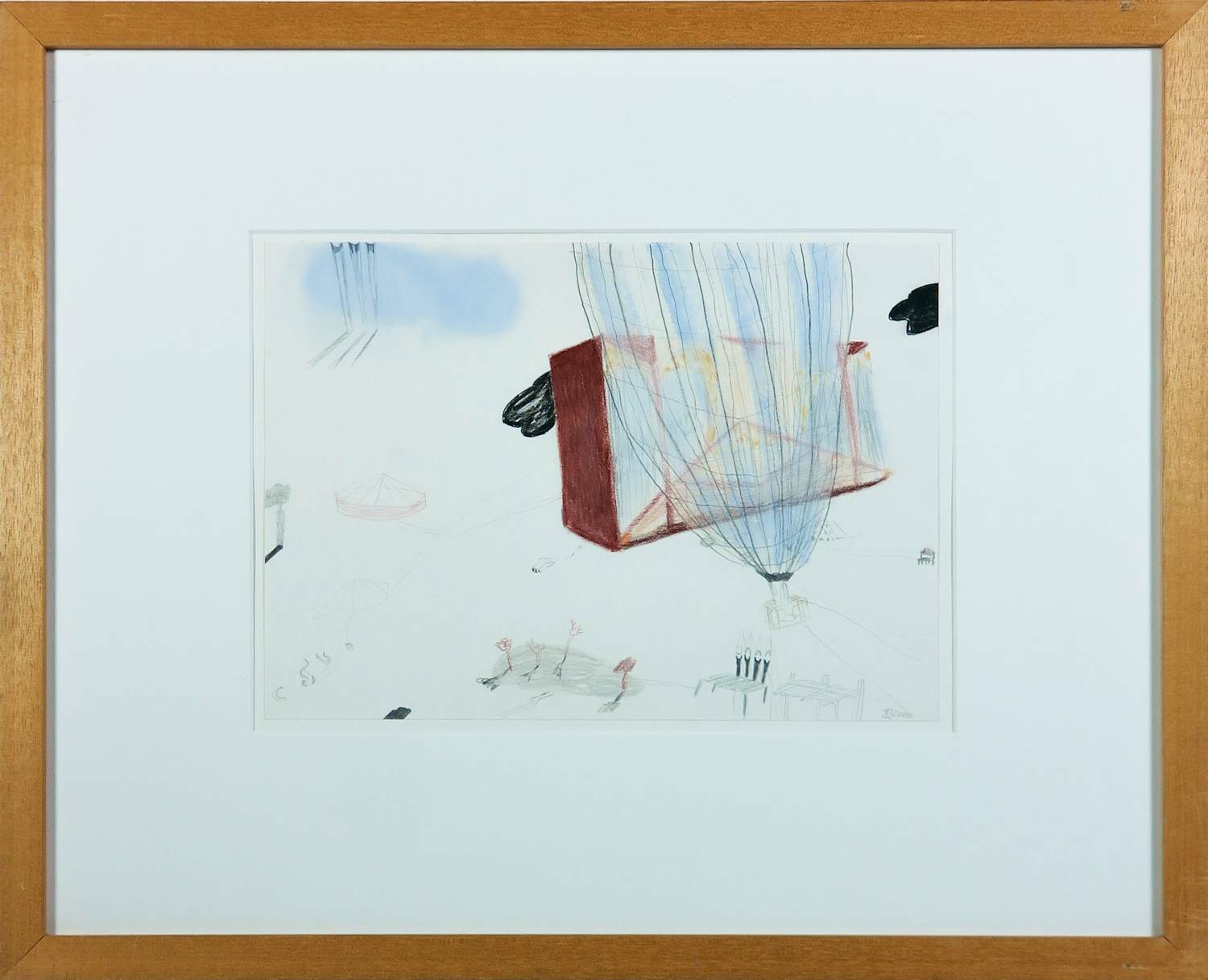 Sandra Kruisbrink - Potlood/ krijt op papier, Zonder titel - Ingelijst kopen? Bied vanaf 80!