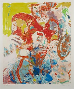 Jan van Diemen - Zeefdruk, American Football, Ingelijst (Groot) kopen? Bied vanaf 1!