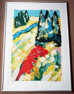 Jan Cremer - Fiume Azzurro, zeefdruk (mooi ingelijst, zeer groot) kopen? Bied vanaf 300!