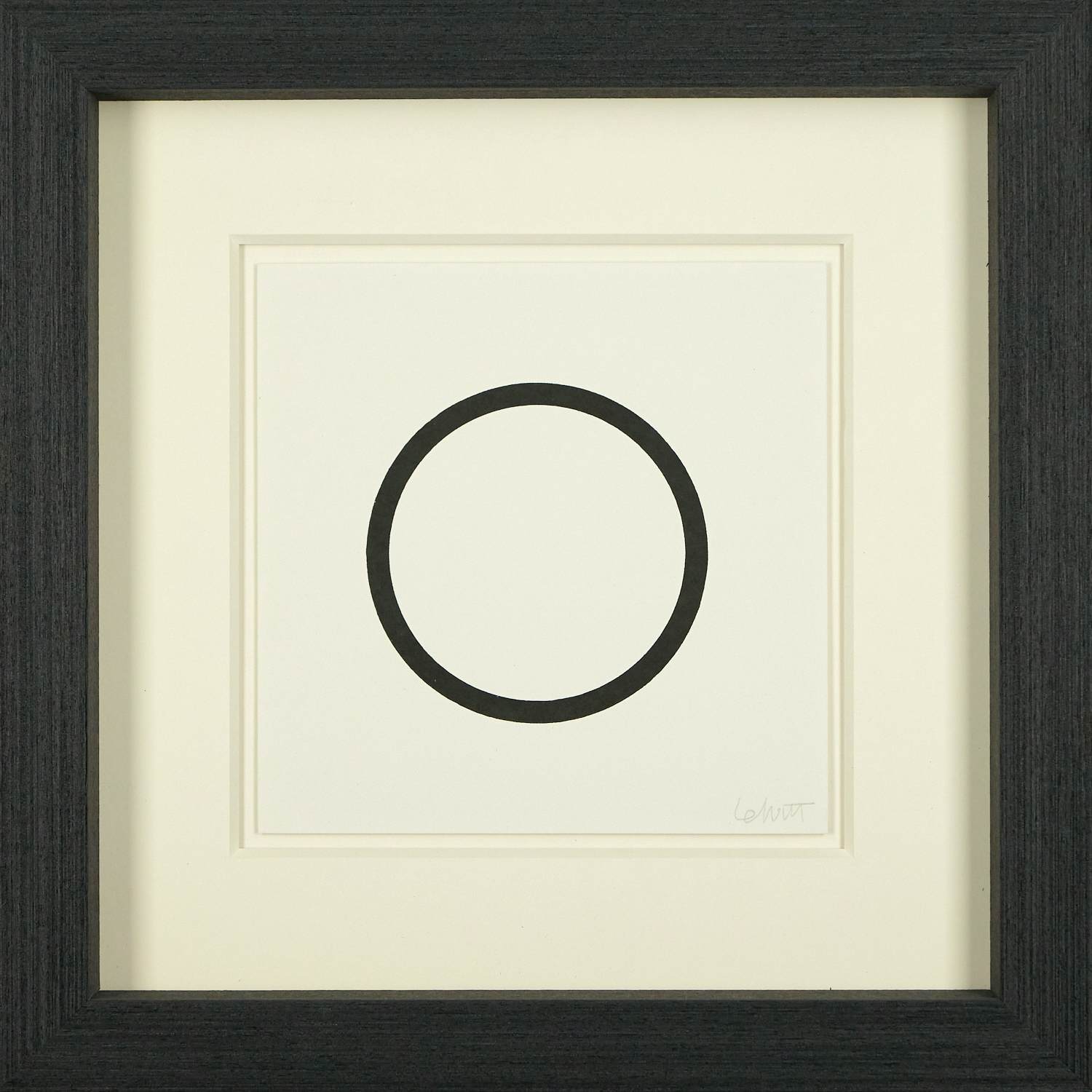 Sol LeWitt - Seltene Siebdruck „Five Geometric Figures in Five Colors“ fachmännisch gerahmt verkocht voor € 980!