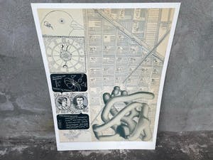 Panamarenko - General Spinaxis , litho en collage, genummerd kopen? Bied vanaf 750!