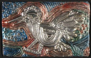 Corneille - Beschilderde zilveren plaquette, Z.T. Vogel kopen? Bied vanaf 350!