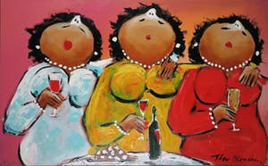 Theo Broeren - Acryl op doek, Lovely sisters (Zeer groot) kopen? Bied vanaf 100!
