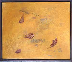 Busse Weidema - Stilleven met bladeren verkocht voor € 300!