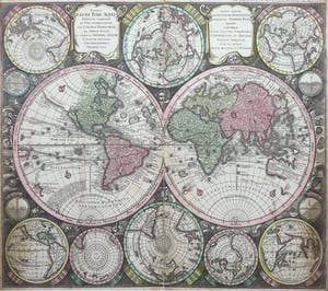 Matthäus Seutter - Kopergravure, Atlas - Ingelijst kopen? Bied vanaf 100!